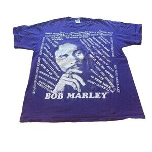Vintage Rare Bob Marley Tee Purple Jerzees Men's Size XL